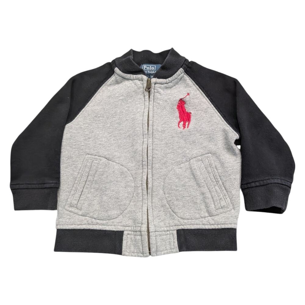 90s/Y2K Youth Polo Ralph Lauren Full Zip Crewneck Sweatshirt